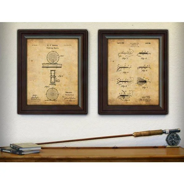 Scott Kennedy Personal Prints Vintage Fishing Two-Piece Patent Set