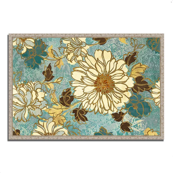 Sophias Flowers Blue by Wild Apple Portfolio Framed Painting Print