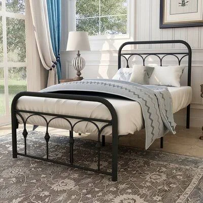Eshe Platform Bed Winston Porter Color: Black - Size: Twin