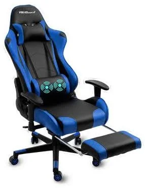 WeGuard Gaming Chair Massage Office Computer Chair for Adult Reclining Adjustable Swivel Leather Computer Chair High Back Desk C