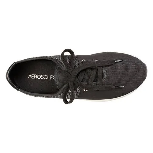 Aerosoles Women's in A Flash Sneaker - Black Fabric, Size 6.5