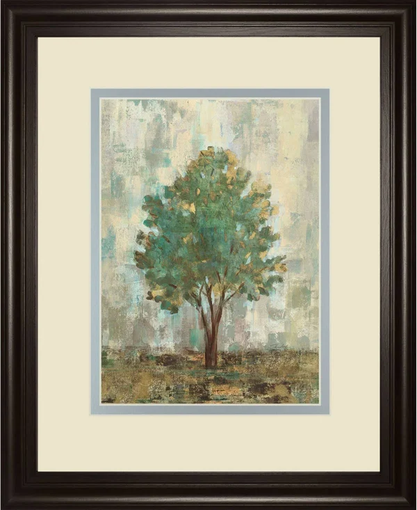 34 in. x 40 in. Verdi Trees Il by Silvia Vassileva Framed Print Wall Art - Classy Art DM5742