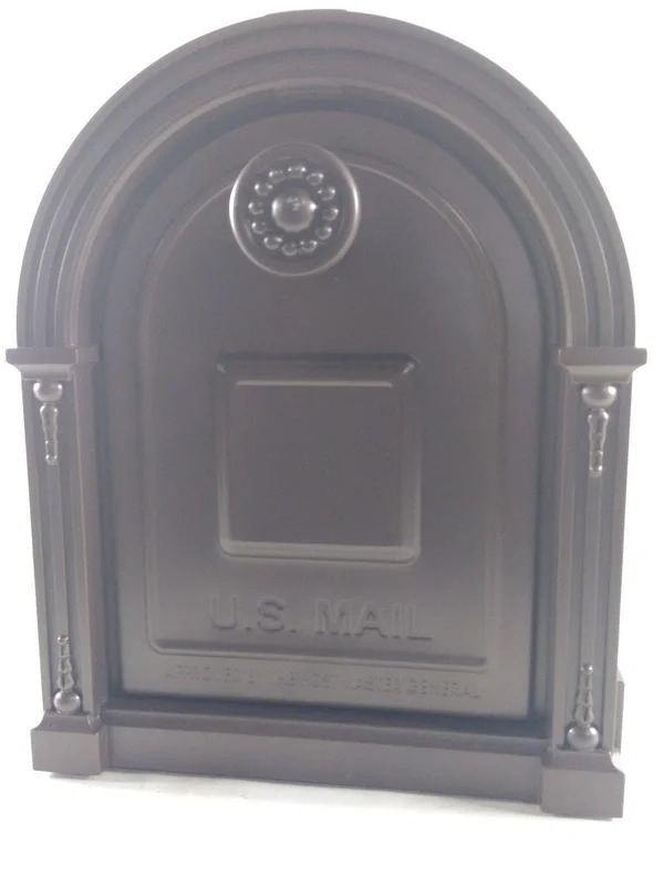 Gibraltar Mailboxes Garrison Large - Steel, Post Mount Mailbox, Venetian Bronze