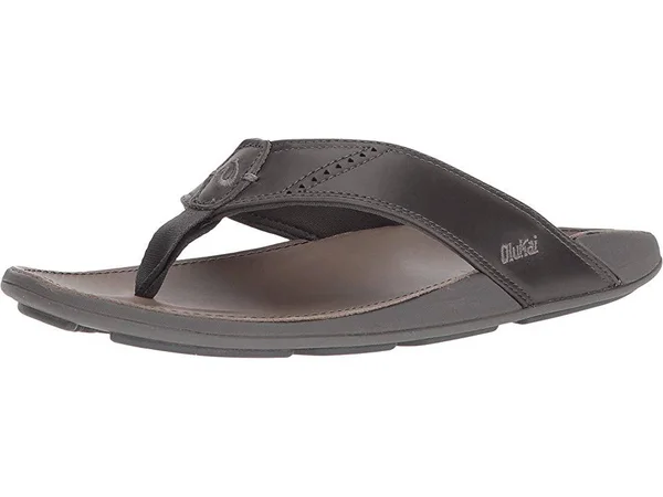 Olukai Men's Nui Sandals Dark Shadow/Charcoal 10