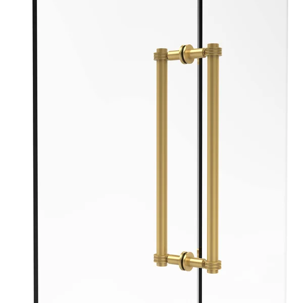 Allied Brass 404D-18BB-BKM Contemporary 18 in. Back to Back Shower Door Pull with Dotted Accent Matte Black