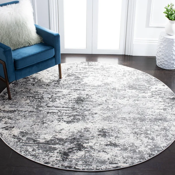 Safavieh Lagoon LGN570F 6&7x22 Round Ivory and Grey Area Rug