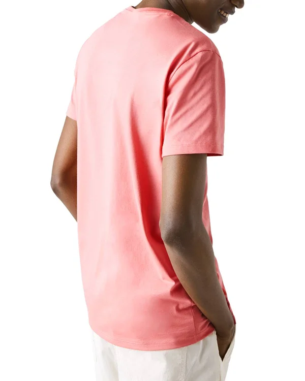 Lacoste Men's Crew Neck Pima Cotton Jersey T-Shirt - Red, Xs