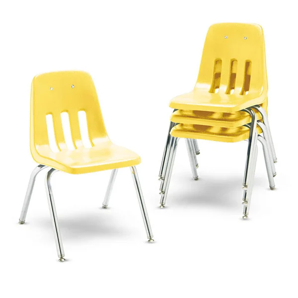9000 Series Classroom Chairs - 16x22 Seat Height, Squash/Chrome, 4/Carton