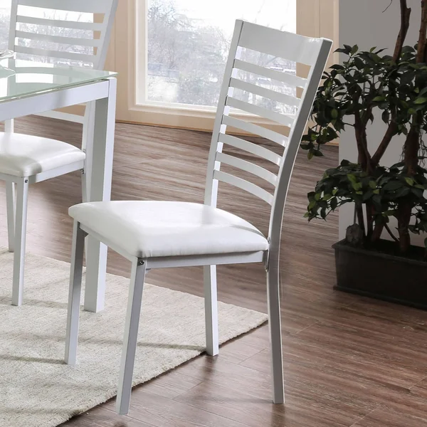 Furniture of America Lova Contemporary Side Chairs Set of 2 (White)