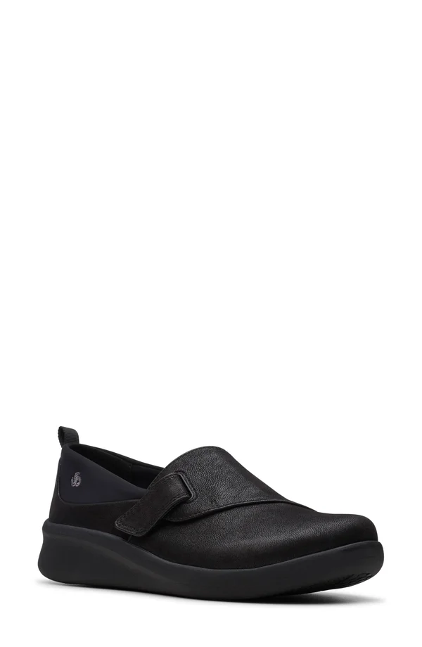 Women's Clarks Sillian 2.0 Ease Slip-On, Size: 10 W, Black