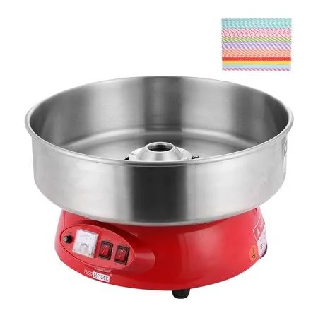 Stainless Steel Electric Commercial Cotton Candy Maker Machine, Red