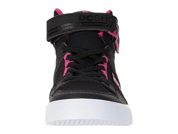 DC Kids& Pure High-Top EV Youth Skate Shoe Size 3-M Black/Pink/Black