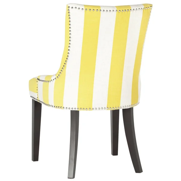 Safavieh Lester Dining Chairs in Yellow/White Stripe (Set of 2)