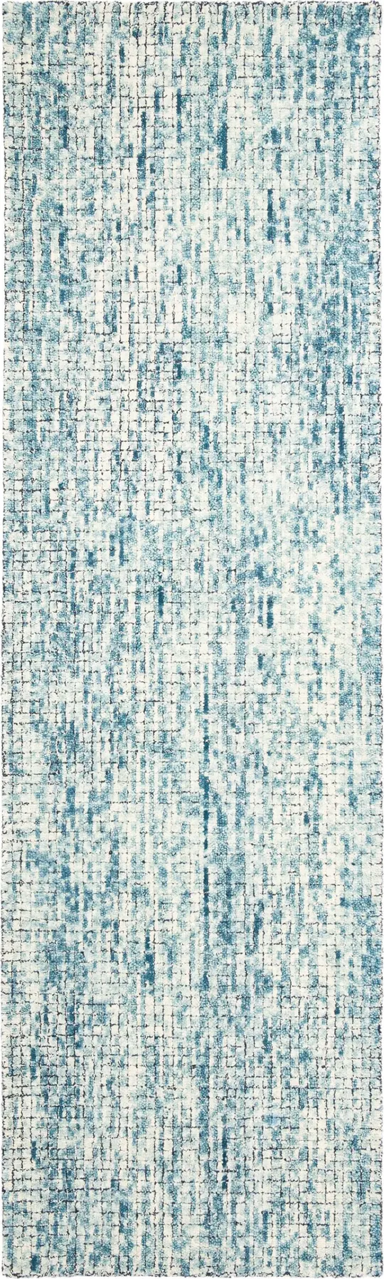 Safavieh 2&-3x22 x 8& Abstract ABT473M Ivory, Navy Rug