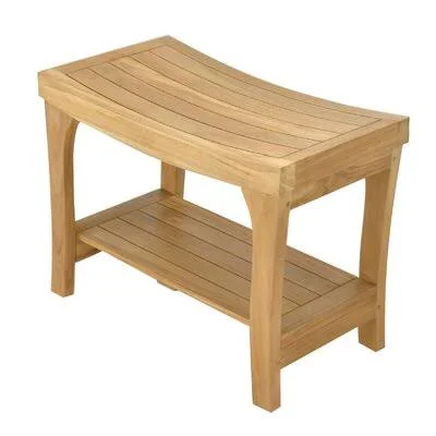 Whipple 24x22 W Teak Shower Bench Bayou Breeze