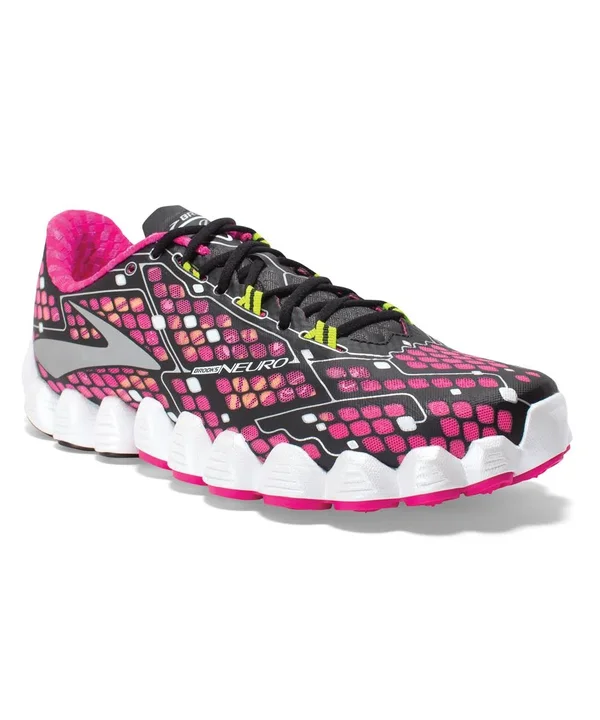 Brooks Neuro Running Shoe - Women's Pink Glo/Black/Nightlife, 8.5