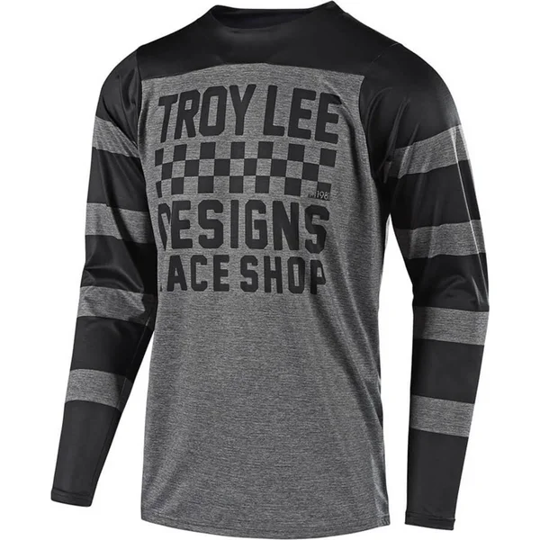 Troy Lee Designs Skyline Long-Sleeve Jersey - Men's Checker Heather Gray/Black - XXL