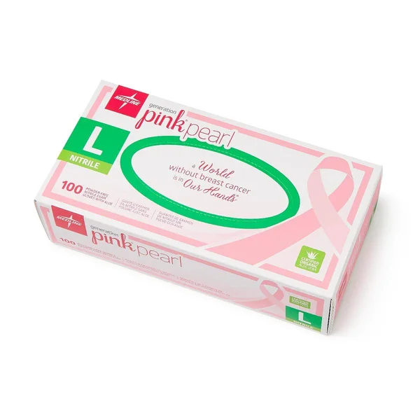 Generation Pink Pearl Nitrile Exam Gloves, Pink, Large