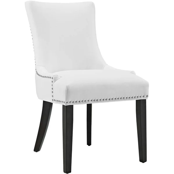 Modway Marquis Dining Chair Faux Leather Set of 2 - Black