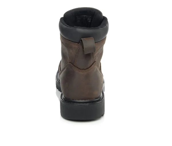 Men's Wolverine Rig 6 in Soft Toe Work Boot in Dark Brown Size 9 Wide