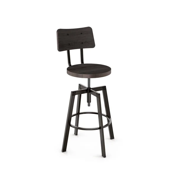 Amisco Woodland Adjustable Barstool Gray
