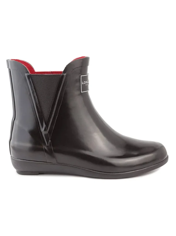 London Fog Women's Piccadilly Rain Boot - Black Dot