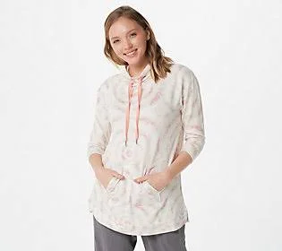 Koolaburra by Ugg Brushed Back French 3/4Sleeve Pullover - Size Medium, Cream Tie Dye