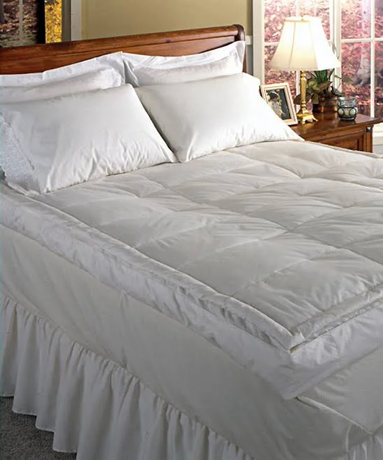 Hotel Grand Collection White Luxurious Feather Bed Down Topper Cal King