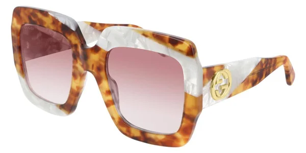Gucci GG0178S 008 Havana Square Sunglasses