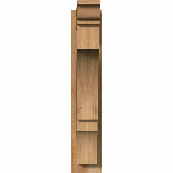 Ekena Millwork OUT06X20X32BOA01RWR 6x22W x 20x22D x 32x22H Balboa Rough Sawn Traditional Outlooker - Western Red Cedar