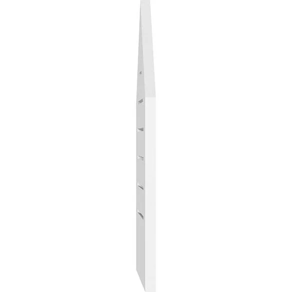 Ekena Millwork GVPPE28X4001SF-14 28x22W x 40x22H Peaked Top Surface Mount PVC Gable Vent 14/12 Pitch: Functional - w/ 3-1/2x22W x