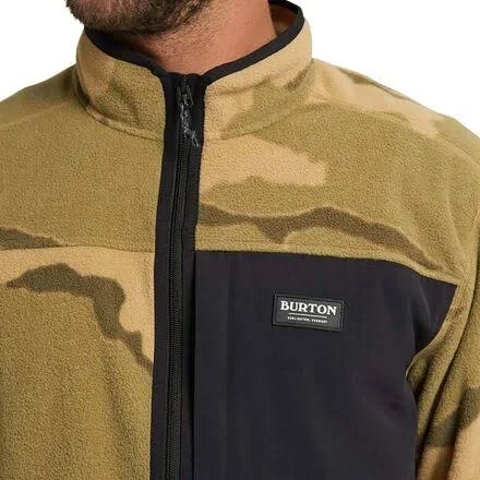 Burton Men's Hearth Full-Zip Fleece, Barren Camo, True Black, S
