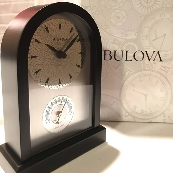 Bulova Madison Desk Clock Black