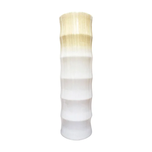 Heather Ann Creations Shayna Bamboo Chute Ombre Vase White