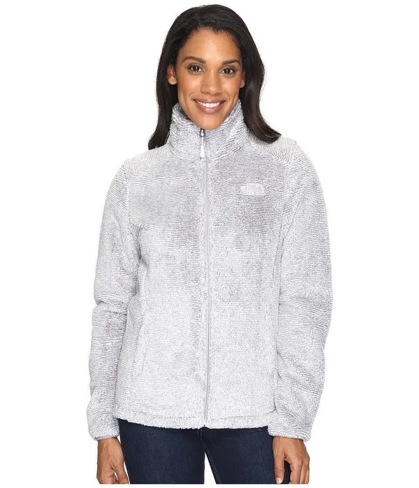 The North Face Women's Osito 2 Jacket TNF White, Metallic Silver Stripe M
