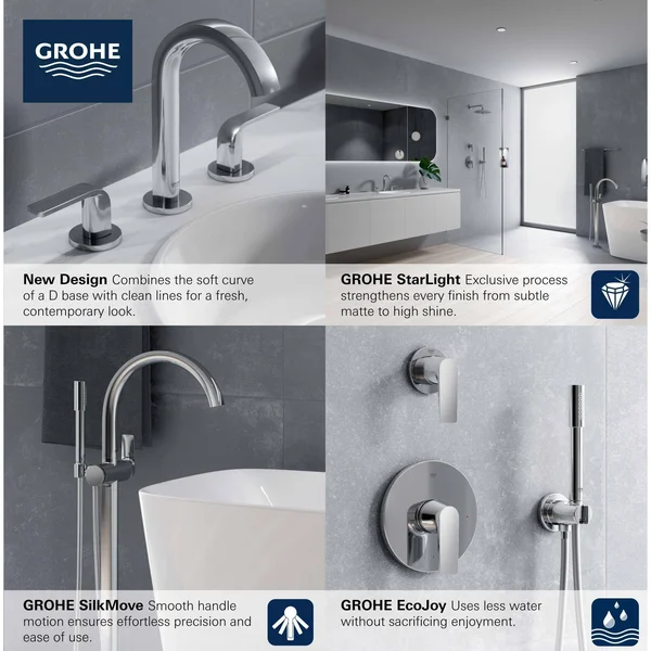 Grohe 29 301 Defined Single Handle 3 Function Diverter Valve Trim - Less Rough I Brushed Nickel 29301EN0