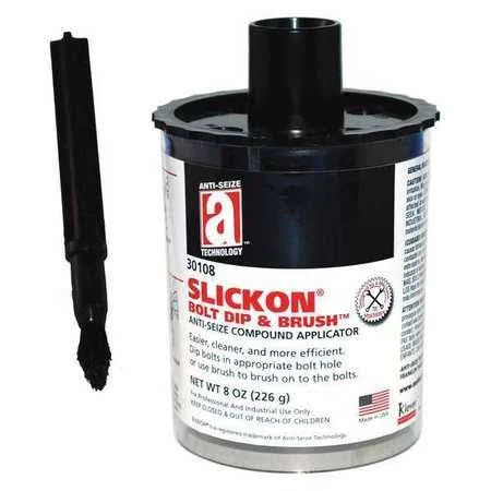 Anti-Seize Technology 45338 Zinc Bolt Dip/brush Compound/lube - 8Oz.