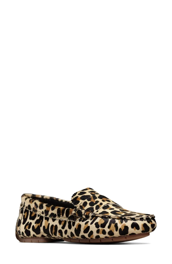 Clarks Women's C Mocc Loafer, Size: 6, Leopard Print Nubuck