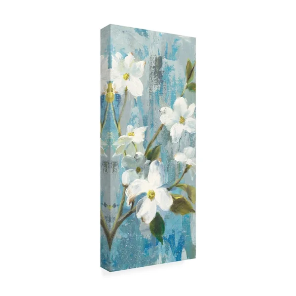Trademark Fine Art Graceful Magnolia I Crop Painting by Danhui Nai - 14x32