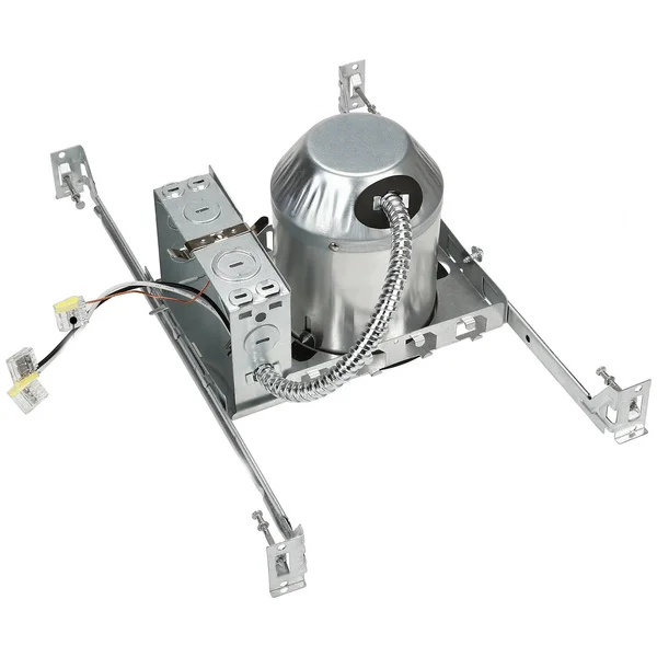Torchstar 4 inch New Construction Recessed Housing, IC Rated Air Tight Ceiling Downlight Can, E26 Screw Base, UL-Listed, Aluminu