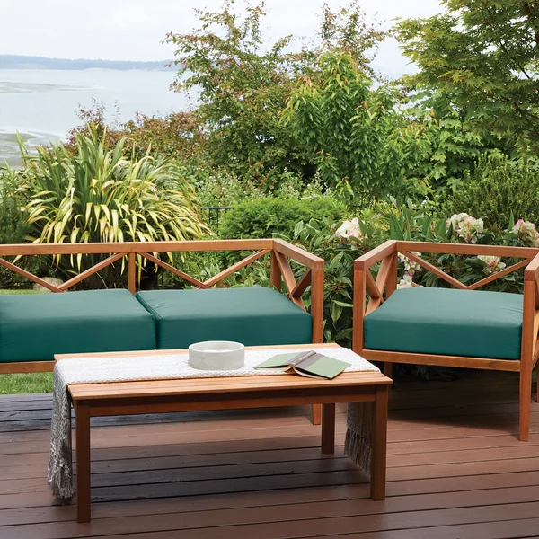 Classic Accessories Ravenna Water-Resistant 23 x 23 x 5 inch Square Patio Seat Cushion Slip Cover & Foam, Spice