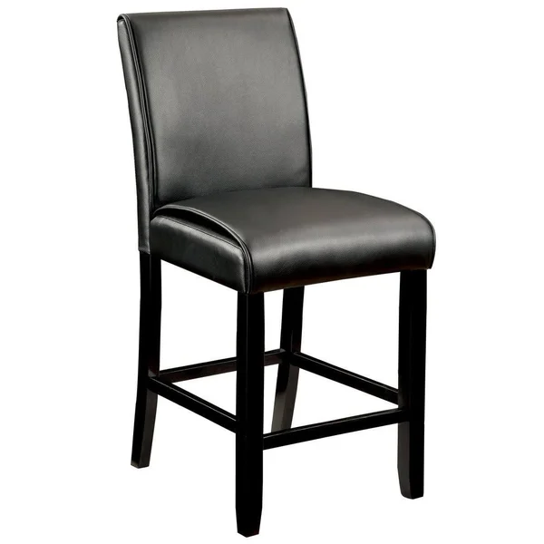 Furniture of America Jared Contemporary Black 25.5-Inch Counter Stool (Set of 2)