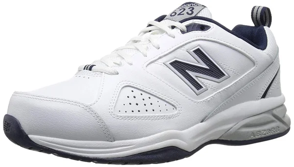 New Balance Men's 623v3 Shoes White with Navy, Size: 12.5