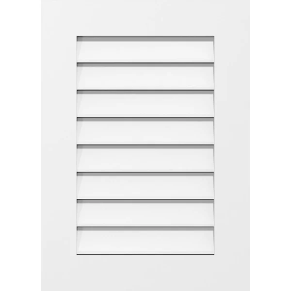 Vertical Surface Mount: Functional - Standard Frame PVC Gable Vent Ekena Millwork Size: 22x22 W x 42x22 L