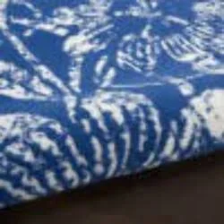 5 x 7 Navy and Ivory Floral Vines Area Rug