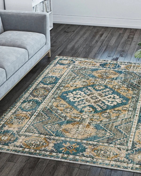 Dalyn Karma KM22 Charcoal Area Rug 2&3x22x7&5x22