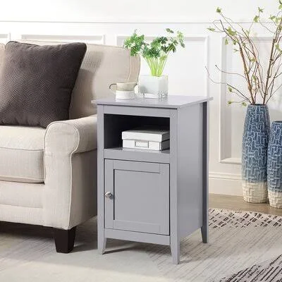 Rudolfo End Table Storage Winston Porter Color: Gray