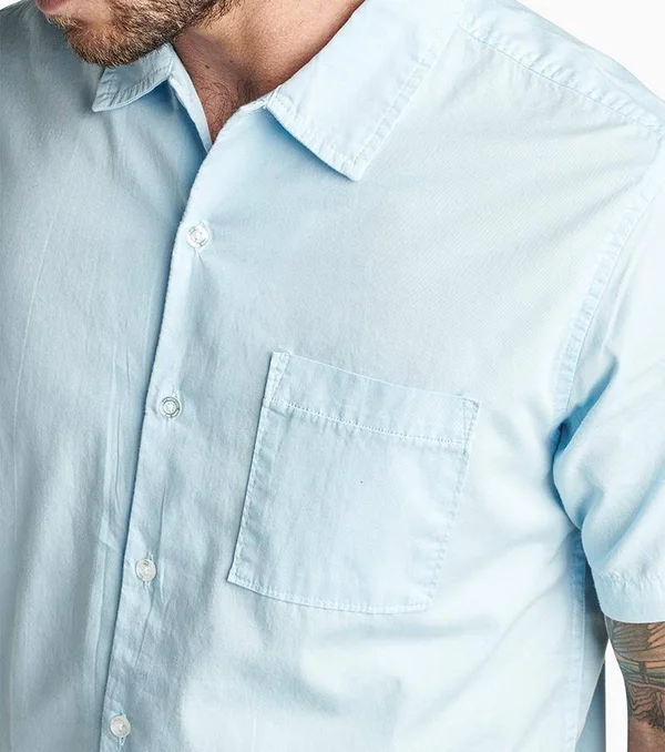 Well Worn Organic Cotton Button Up Shirt Light Blue - S