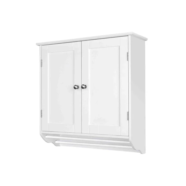 Veikous 24.4 in. W x 8.6 in. D x 23.6 in. H White Wooden Wall Mounted Bathroom Cabinet Storage Organizer