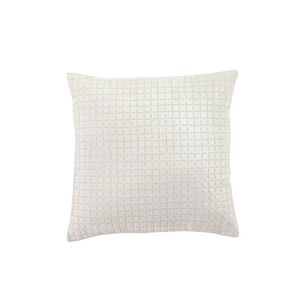 Chelsea Grove 13x22 x 21x22 Crisscross Pattern Cream Velvet Lumbar Pillow
